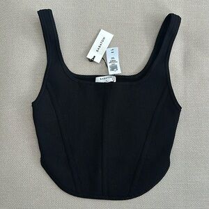 NWT Aritzia Sculpt Knit Seamed Corset Top